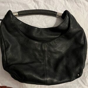 Kenneth Cole Black Leather Hobo Bag